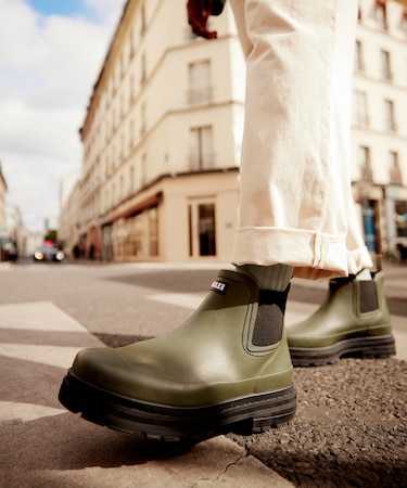 厚底 防水 ソフトレイン2 ラバーブーツ / チェルシーブーツ