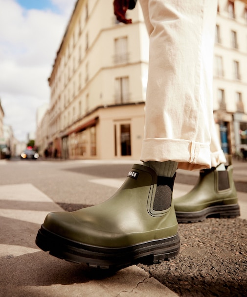 厚底 防水 ソフトレイン2 ラバーブーツ / チェルシーブーツ