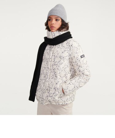 撥水 インサレーションフーデッドジャケットオールオーバープリント