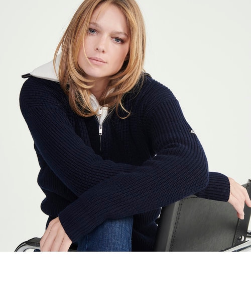 ハーフジッププルオーバーセーター｜エーグルの通販｜&mall（アンド