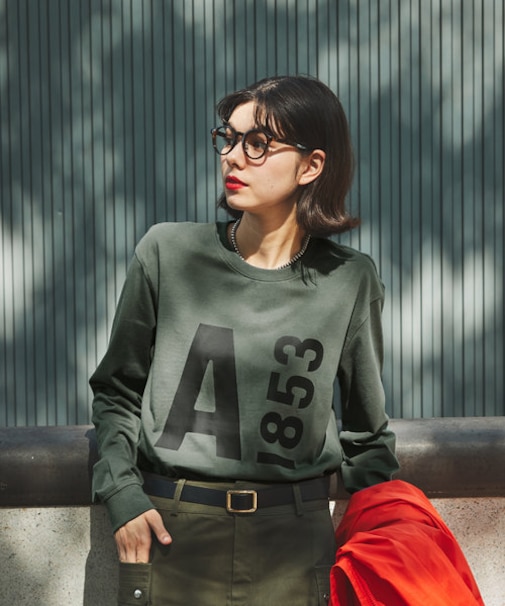【EC限定】ヘビーウェイト オーバーサイズ  ビッグロゴロンT / 長袖Tシャツ
