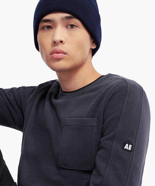 ブリーフィング パワーストレッチフリースプルオーバー スウェット 長袖 茶　M ブリーフィング パワーストレッチフリースプルオーバー スウェット