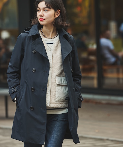 格安 美品 ABX GORE-TEX ゴアテックス トレンチコート 白 M GORE-TEX 防水 透湿 防風 ゴアテックス フーデッドロング
