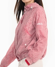 軽量 撥水 パッカブルプリントジップアップナイロンジャケット