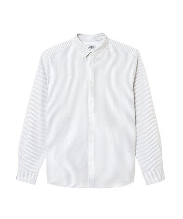 速乾ストライプオックスフォードシャツ