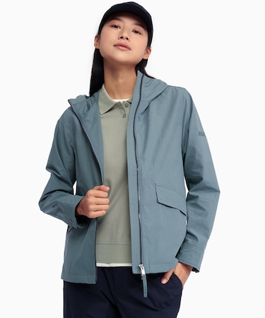 UPF40 UVカット オーガニックコットン フーデッドジャケット