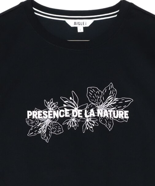 速乾 抗菌 防臭 フラワープリント半袖Tシャツ