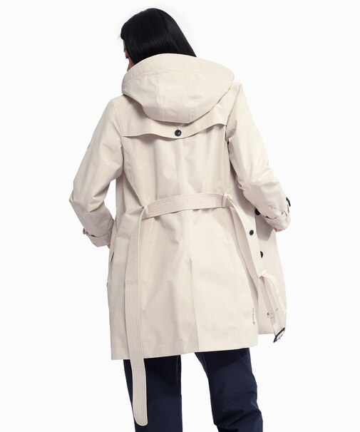 GORE-TEX ゴアテックス 防風 防水 撥水 透湿 ダブルプレスト トレンチコート フード取り外し可