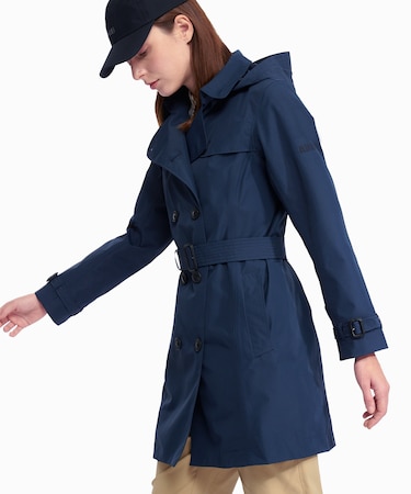 GORE-TEX ゴアテックス 防風 防水 撥水 透湿 ダブルプレスト トレンチコート フード取り外し可