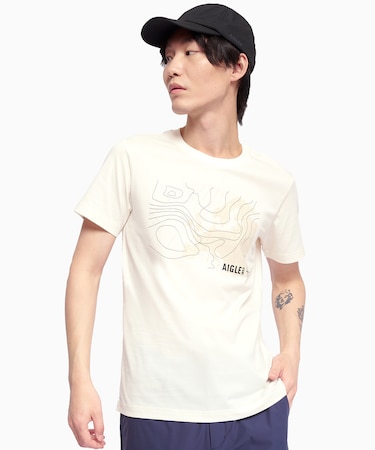 吸水速乾 グラフィックプリント半袖Tシャツ