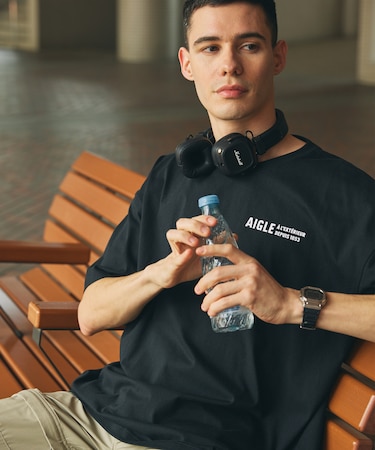 【EC限定】AIGLE オーバーサイズバックプリントロゴ 半袖Tシャツ