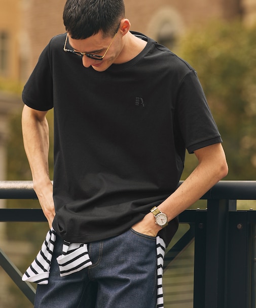 【EC限定】AIGLE 抗菌防臭 吸水速乾 1853刺繍ロゴ 半袖Tシャツ