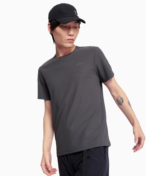 吸水速乾 UVカット 接触冷感 COOL TOUCH ワンポイント刺繍ロゴ半袖Tシャツ