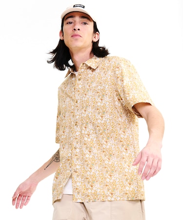 リバティプリントショートスリーブシャツ