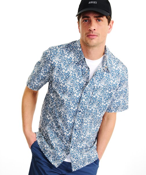 リバティプリントショートスリーブシャツ