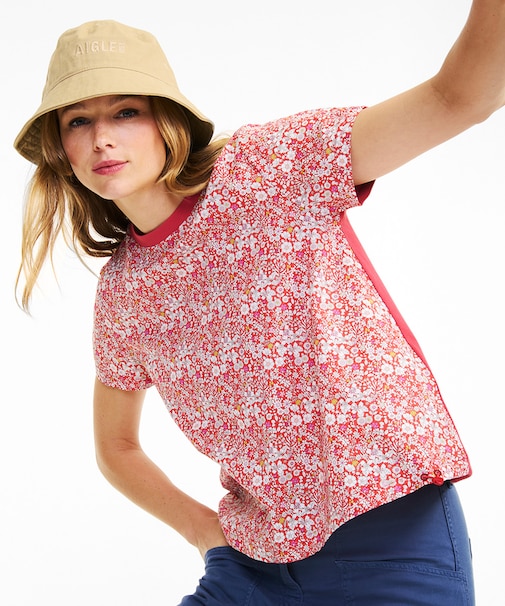 リバティプリント 半袖Tシャツ