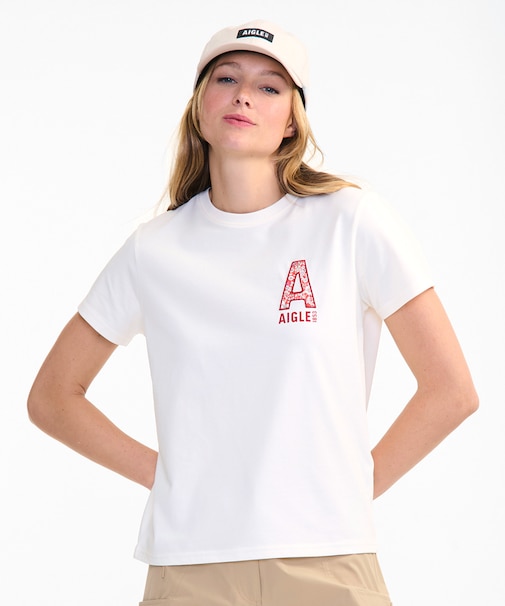 UVカット 吸水速乾 リバティプリントロゴ半袖Tシャツ / フラワー 花柄