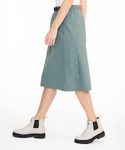 UVカット 撥水 ストラップ 裾スリットスカート