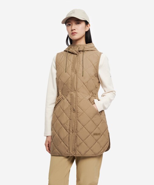 PrimaLoft中綿 撥水 インサレーション ダイヤモンドキルティングミドルベスト