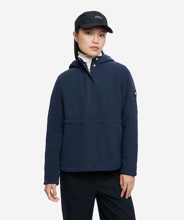 ウエストドローストリングフルジップフリース