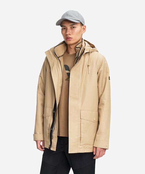 透湿 防水 防風 ミリタリーツイルフーデッドジャケット T-KIT / フード取り外し可