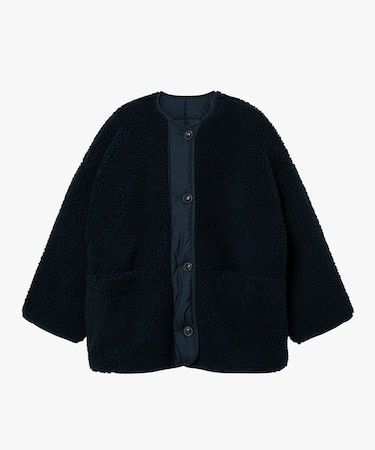 撥水 リバーシブル キルティングボア シェルパジャケット