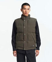 撥水 スタンドカラージップ キルティングベスト