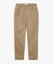 ストレッチ テーパードコーデュロイ ワイドパンツ