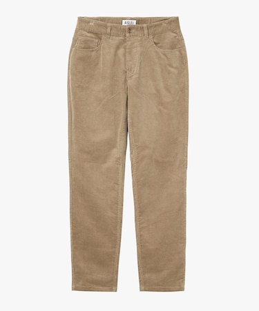 ストレッチ テーパードコーデュロイ ワイドパンツ