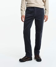 ストレッチ テーパードコーデュロイ ワイドパンツ