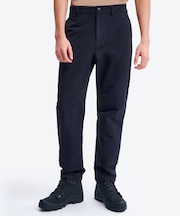 撥水 スリムフィットテーパードナイロンパンツ