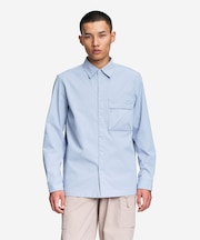 撥水 ジップポケットオーバーシャツ