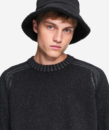 ウールブレンド ラグランスリーブセーター