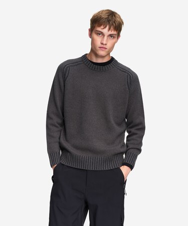 ウールブレンド ラグランスリーブセーター