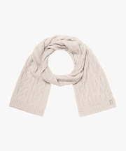 ケーブルニットウールマフラー