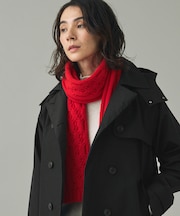 ケーブルニットウールマフラー