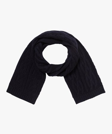 ケーブルニットウールマフラー