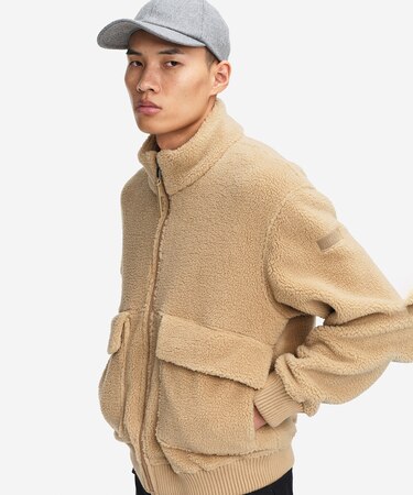 ジップアップシェルパフリース