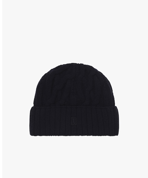 ケーブルニットビーニー