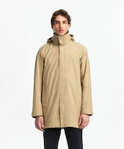 GORE=TEX ゴアテックス 防風 防水 透湿 2レイヤーロングジャケット / フード収納可