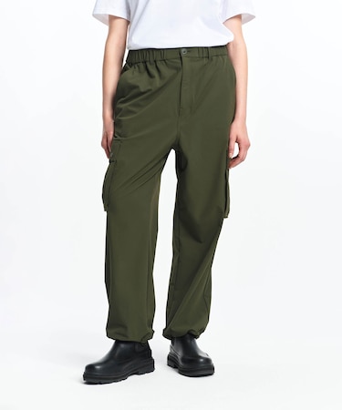 撥水 ストレッチナイロンカーゴパンツ