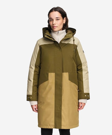 GORE-TEX ゴアテックス 防水 防風 透湿 PRIMALOFT プリマロフト中綿 カラーブロックダウンコート