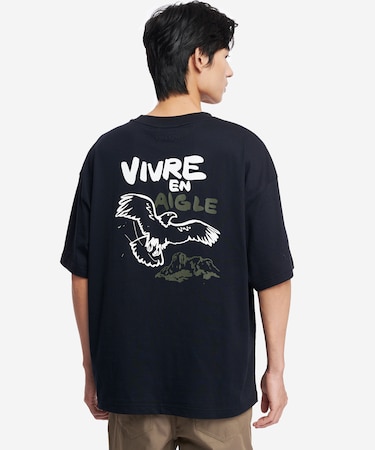 リミテッドエディション イーグル インシティ バックプリント半袖Tシャツ