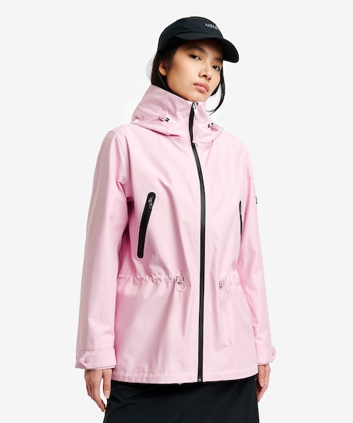 MTD 透湿防水 防風 2レイヤー 止水ジップ ミドル丈フーディジャケット