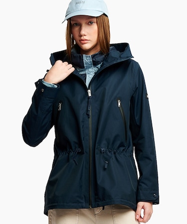 MTD 透湿防水 防風 2レイヤー 止水ジップ ミドル丈フーディジャケット RP