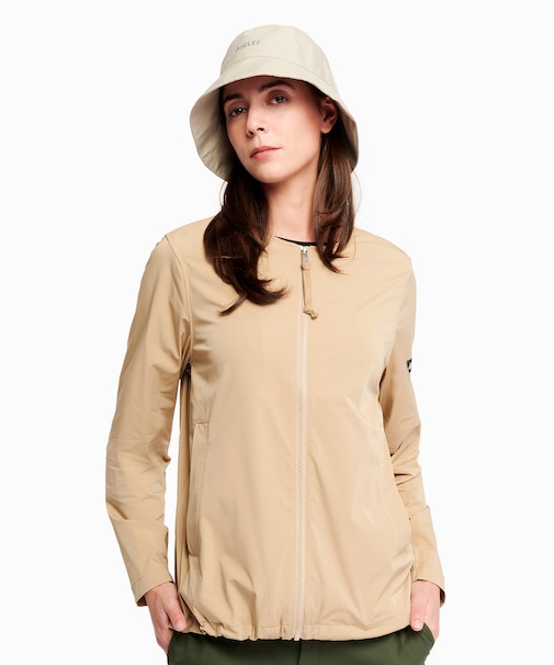 軽量 UVカット 撥水 ストレッチノーカラージャケット RP