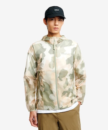 超軽量 撥水 ポケッタブル カモフラージュプリントジャケット RP