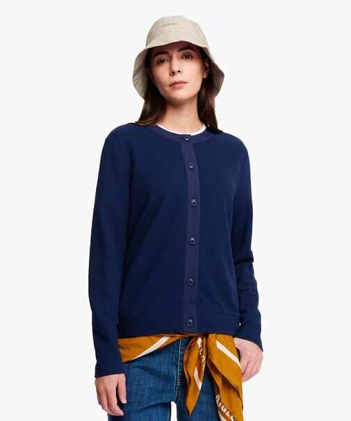 UVカット 長袖ワッフルカーディガン