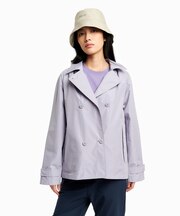 防風 透湿 防水 GORE-TEX ゴアテックス ショートトレンチコート / フード取り外し可