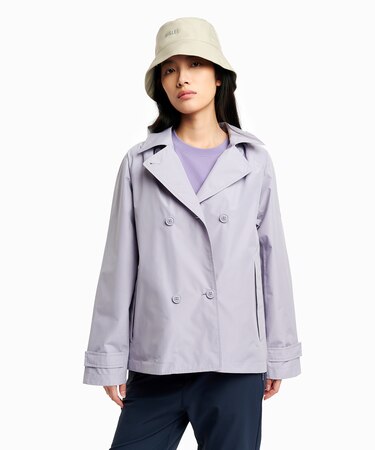 防風 透湿 防水 GORE-TEX ゴアテックス ショートトレンチコート / フード取り外し可